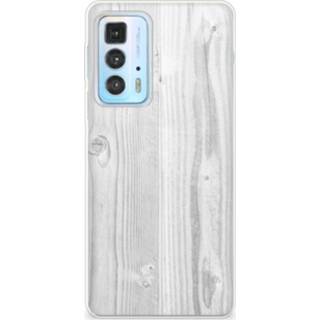 👉 Bumper hoesje wit Motorola Edge 20 Pro White Wood 8720632143051
