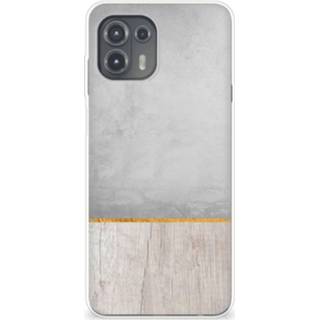 👉 Bumper hoesje Motorola Edge 20 Lite Wood Concrete 8720632980991