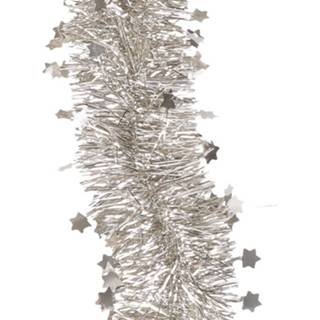 👉 Kerst boom parel active 1x Licht parel/champagne sterren kerstslingers 10 x 270 cm kerstboom