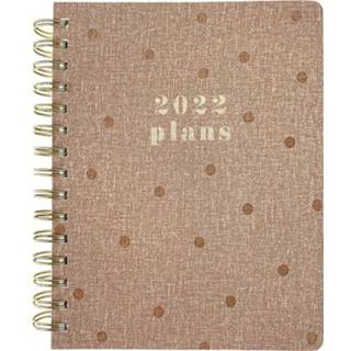 👉 Ring band Polka Dot Tan Ringband Agenda 2022 - 18 Maanden 9781477098929