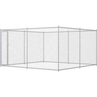 👉 Hondenkennel VidaXL voor buiten 383x383x185cm 8719883682938