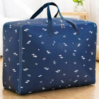 👉 Opbergtas active Oxford Doek Quilt Vochtbestendige&Waterdichte Rits Draagbare Bewegende Bagage Tas, Specificatie: 70x50x30cm (Tibetaanse Bluefish)