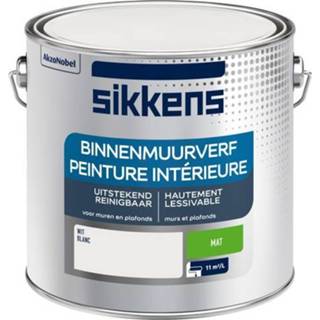 👉 Sikkens muurverf binnen crème mat 2,5L afwasbaar