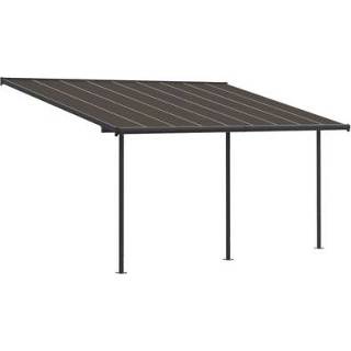 👉 Grijs Palram terrasterrasoverkapping Capri brons 555x295x305cm 16,3m² 7290108138931