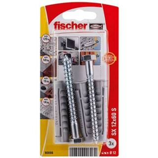 👉 Nylon plug Fischer SX 12X60 S + schroef 3st. 4006209908969