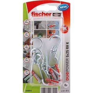 👉 Nylon plug Fischer DuoPower 5X25 ronde haak 8st. 4048962237214