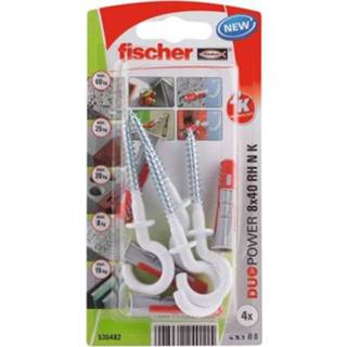 👉 Nylon plug Fischer DuoPower 8X40 met ronde haak RH N K 4st. 4048962240115