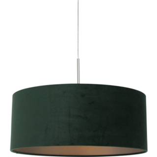 👉 Hanglamp groen staal velours goud metaal zilverkleurig Steinhauer Sparkled Light 8148st Kap 8712746146189