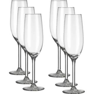👉 Champagneglas transparant glas Set Van 12x Stuks Champagneglazen 210 Ml Esprit - 8720576334393