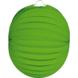 👉 Lampion groen papier rood Folat 21 X 22 Cm 8719817843220