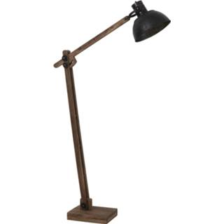 👉 Vloerlamp zwart bruin Light & Living Ekerd 8717807208707