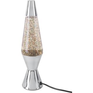 👉 Glitter lavalamp staal zilverkleurig Leitmotiv 8714302675041