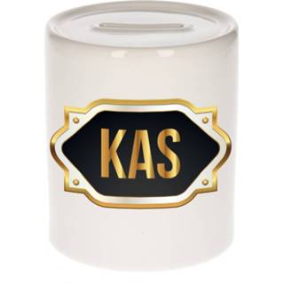 👉 Spaarpot gouden keramiek multikleur Naam Cadeau Kas Met Embleem - Spaarpotten 8720276924047