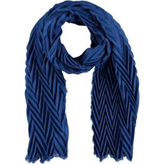 👉 Sjaal kobalt blauw acryl vrouwen nederlands werpig werpige Sarlini Langwerpige Woven Plisse 8719922706854