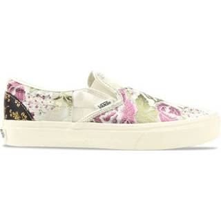 👉 Wit unisex vrouwen Vans Slip-On Wit/Bloemenprint Dames