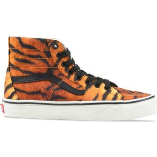 👉 Zwart unisex oranje vrouwen Vans Sk8-Hi Tapered Tijgerpint/Zwart Dames