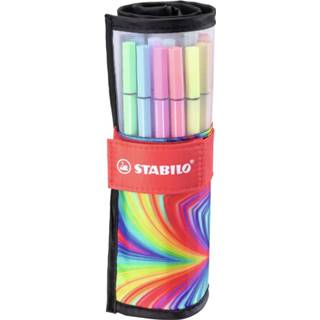 👉 Viltstift stuks active Stabilo Easy - ARTY Pen 68 viltstiften 25 in rol etui 4006381566964