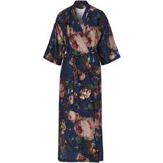 👉 Blauw katoensatijn XXL modern Essenza Jula Gallery of Roses Kimono - 8715944767934