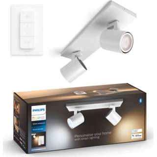 👉 Opbouwspot wit Philips Hue Runner 2x5W met Dimmer switch 8719514338142