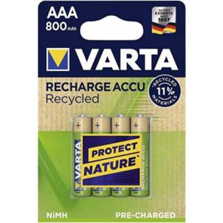 👉 Batterij recycled Varta AAA batterijen - 800mAh Oplaadbaar 4 stuks 4008496931545