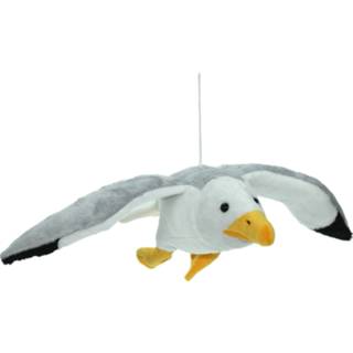 👉 Knuffel pluche kinderen dieren Zeemeeuw vogel van 31 cm