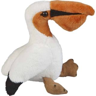 Knuffel pluche kinderen dieren Pelikaan vogel van 15 cm