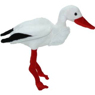 👉 Knuffel pluche kinderen dieren Ooievaar vogel van 22 cm