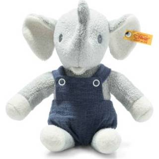 👉 Biologisch katoen jongens kleurrijk grijs blauw Steiff Eliot Olifant, lichtgrijs/blauw 4001505242403