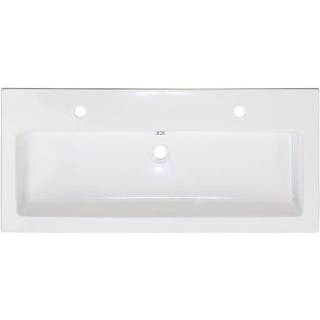👉 Wastafel wit keramiek glans NewWave Djazz keramisch 101x45,5x4cm 2krg 10201042 8715891030921