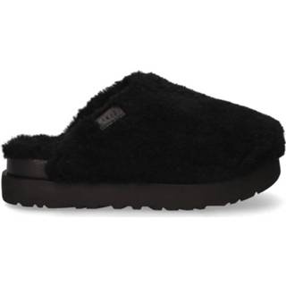 👉 Zwart rubber active UGG Fuzz Sugar Slide s