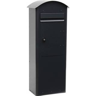 👉 Brievenbus zwart gepoedercoat staal Vrijstaande SafePost 70-5 combi - 7330589955105