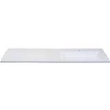 👉 Wastafel wit glans kunststeen NewWave Thin 140,5x2x45,5cm bak RE 1krg 10411047 8715891803754