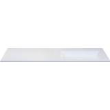 👉 Wastafel kunststeen wit mat NewWave Thin 140,5x2x45,5cm bak RE zkrg 10411050 8715891803785