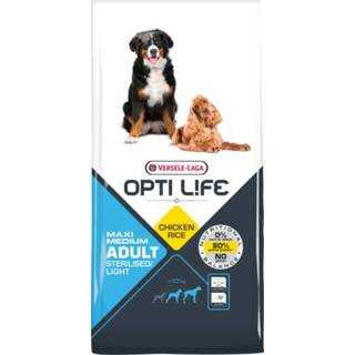 👉 Honden voer Opti Life Adult Light Medium-Maxi - Hondenvoer 12.5 kg 5410340311363