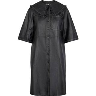 👉 Blousejurk leer vrouwen zwart 5713712588869