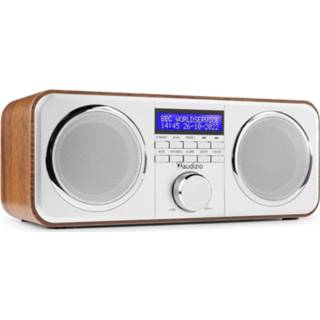 👉 Draagbare radio zilver active 2e keus - Audizio Novara stereo FM en DAB 40W 8715693331486