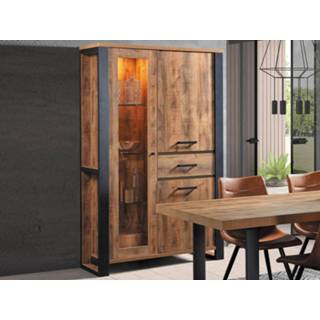 👉 Vitrinekast hout ONNIX 3 deuren en 1 lade tropix 5400551372635 5400943159608