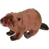 👉 Knuffeldier bruin pluche kinderen knuffel dier bever 24 cm