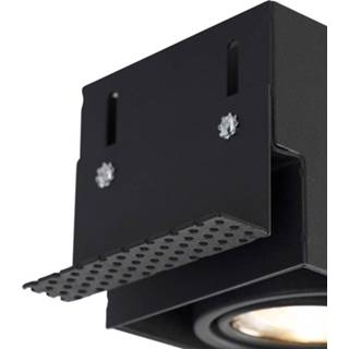 👉 Inbouwspot zwart staal Moderne smart trimless incl. 3 GU10 Wifi - Oneon
