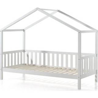 👉 Wit hout Vipack Dallas Bed met Hekje 90 x 200 cm - 5420070231305