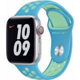 👉 Sportband blauw donkergroen Apple origineel Nike Sport Band Watch 38mm / 40mm 41mm Chlorine Blue Green Glow - MJ6H3ZM/A 194252336922