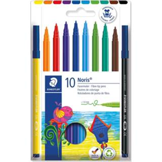 👉 Viltstift stuks viltstiften Staedtler Noris 326, 10 stiften in een kartonnen etui 4007817086186