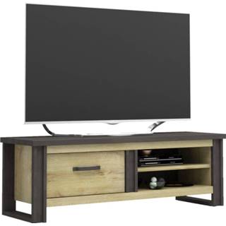 👉 Antraciet eiken spaanplaat Tv-Meubel Baxter 169 cm breed met