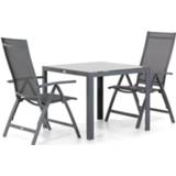 Tuinset antracite dining sets grijs-antraciet Hartman Royal Club/Mondello 90 cm 3-delig 7423608221272