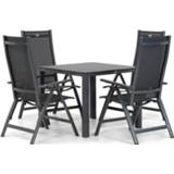 👉 Tuinset textileen grijs-antraciet dining sets antracite Hartman Royal Club/Pallazo 90 cm 5-delig 7423604423458