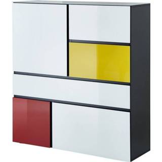 👉 Opbergkast rood glas Multifunctioneel Ideeus 130 cm hoog