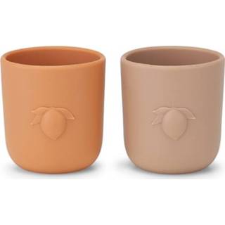 👉 Drinkbeker rood terracotta active Konges sløjd drinkbekers lemon - blush red 2st 5712982711229