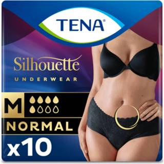 👉 Medium TENA Silhouette Normal - Low Waist Noir 10 stuks 7322541056494