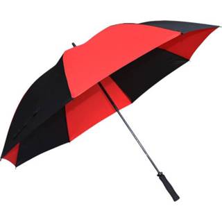 👉 Precision golfparaplu 75 cm polyester/fiberglas rood/zwart
