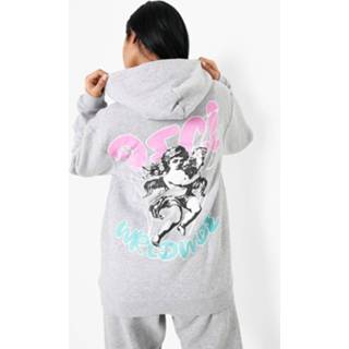 Tall Official Worldwide Hoodie Met Rugopdruk, Grey Marl